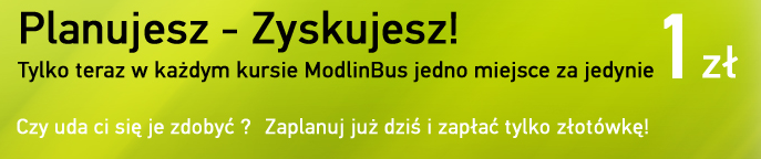 Promocja ModlinBus bilety za złotówkę