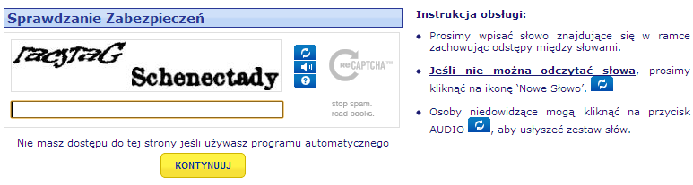 Ryanair kod CAPTCHA