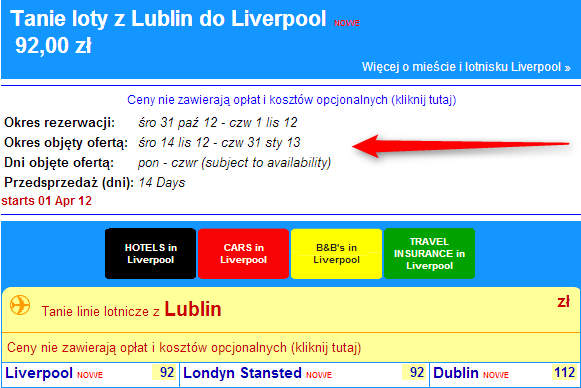 tanie loty z Lublina do Liverpoolu