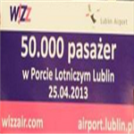 50000 pasazer Airport Lublin