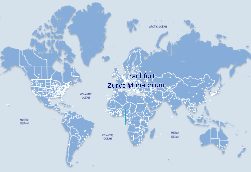 Lufthansa mapa kierunkow