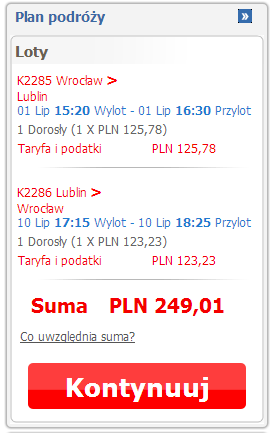 tanie bilety Wrocław Lublin