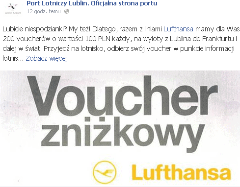voucher Lufthansy z Lublina